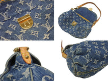 画像をギャラリービューアに読み込む, LOUIS VUITTON ルイヴィトン ミニプリーティ ワンショルダーバッグ M95050 モノグラム デニム レザー ゴールド金具 美品 中古 4b006648