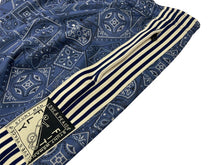 画像をギャラリービューアに読み込む, 新品未使用 KAPITAL キャピタル スムースジャージー COOKIEバンダナ柄 バギートラックパンツ K2504LP152 サイズM ブルー 総柄 中古 4b006649