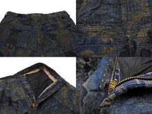 画像をギャラリービューアに読み込む, 新品未使用 KAPITAL キャピタル BORO IVY ボロ アイビー ショートパンツ ショーツ K2505SP222 サイズL 刺し子 襤褸 ネイビー 中古 4b006650