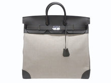 画像をギャラリービューアに読み込む, 新品同様 HERMES エルメス ハンドバッグ オータクロア50 ヴェールマキ トワルキャンプ シルバー金具 U刻印 中古 4b006651