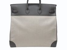 画像をギャラリービューアに読み込む, 新品同様 HERMES エルメス ハンドバッグ オータクロア50 ヴェールマキ トワルキャンプ シルバー金具 U刻印 中古 4b006651