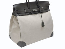 画像をギャラリービューアに読み込む, 新品同様 HERMES エルメス ハンドバッグ オータクロア50 ヴェールマキ トワルキャンプ シルバー金具 U刻印 中古 4b006651