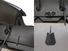 画像をギャラリービューアに読み込む, 新品同様 HERMES エルメス ハンドバッグ オータクロア50 ヴェールマキ トワルキャンプ シルバー金具 U刻印 中古 4b006651