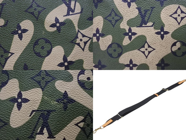 極美品 LOUIS VUITTON ルイヴィトン ×村上隆 キーポルバンドリエール55 モノグラムモフラージュ M95774 ゴールド金具 中古 4b006652
