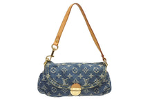 画像をギャラリービューアに読み込む, 極美品 LOUIS VUITTON ルイヴィトン ミニプリーティ ワンショルダーバッグ M95050 モノグラム デニム レザー ゴールド金具 中古 4b006656