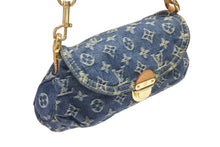 画像をギャラリービューアに読み込む, 極美品 LOUIS VUITTON ルイヴィトン ミニプリーティ ワンショルダーバッグ M95050 モノグラム デニム レザー ゴールド金具 中古 4b006656
