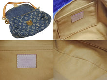 画像をギャラリービューアに読み込む, 極美品 LOUIS VUITTON ルイヴィトン ミニプリーティ ワンショルダーバッグ M95050 モノグラム デニム レザー ゴールド金具 中古 4b006656