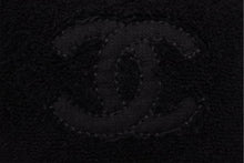 Load image into Gallery viewer, CHANEL シャネル パイル キャップ ハット 帽子 サイズM ココマーク コットン ブラック 美品 中古 4b006657