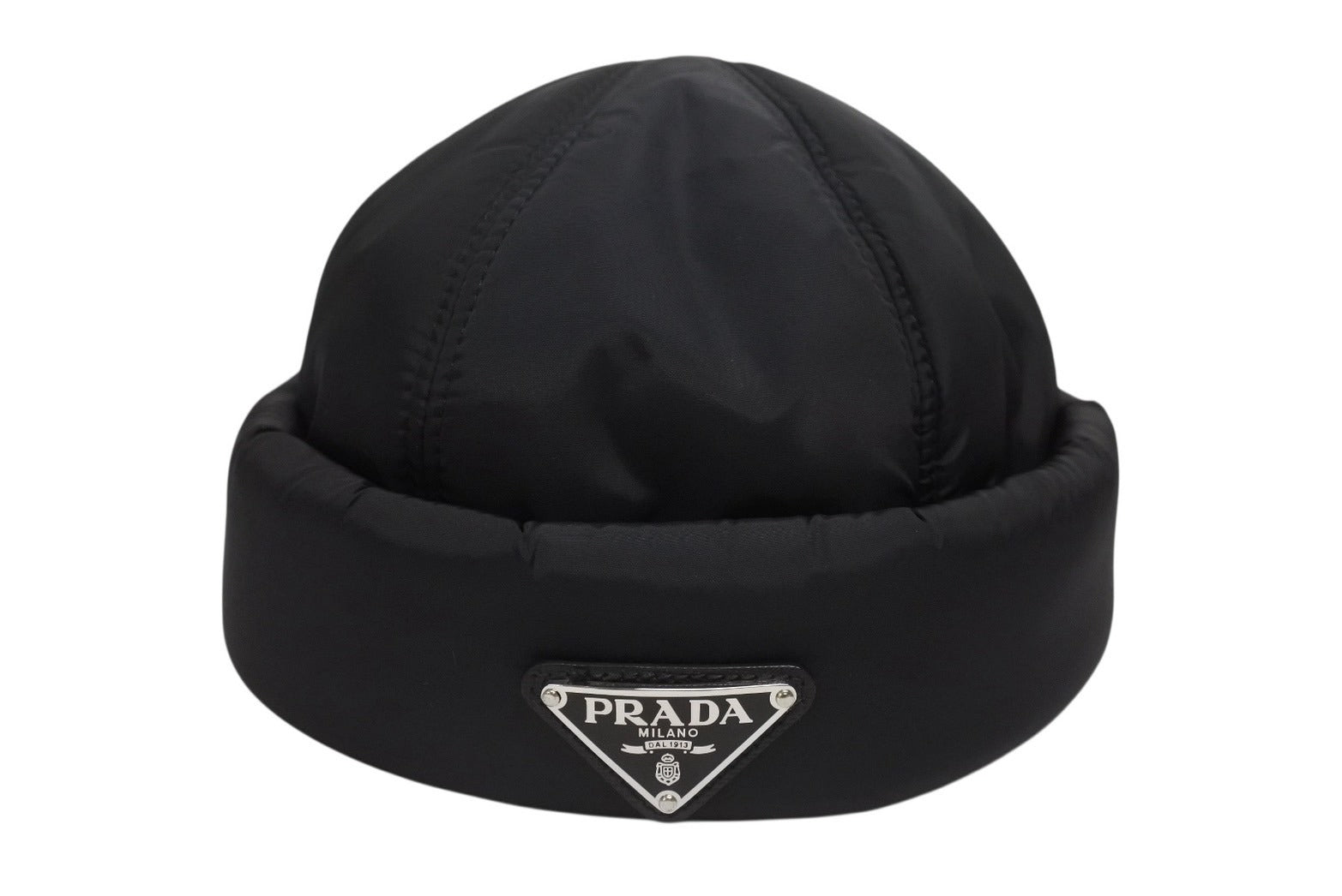 極美品 PRADA プラダ Re-Nylon リナイロン パデッドビーニー