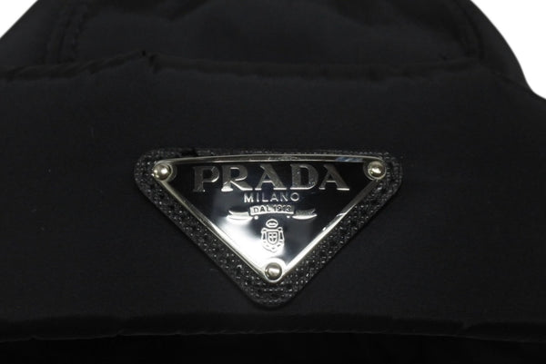 極美品 PRADA プラダ Re-Nylon リナイロン パデッドビーニー フィッシャーマンキャップ 2HC168 サイズM トライアングルロゴ 中古 4b006658