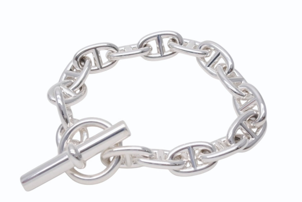 New and unused HERMES Chaine d'Ancre Bracelet MM 15 pieces H101994B Weight approx. 52.7g Used 4b006659