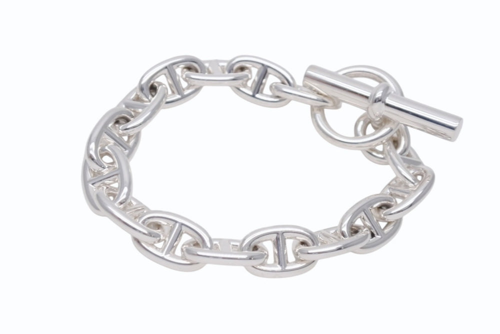 New and unused HERMES Chaine d'Ancre Bracelet MM 15 pieces H101994B Weight approx. 52.7g Used 4b006659