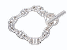画像をギャラリービューアに読み込む, 新品未使用 HERMES エルメス Chaine d'Ancre Bracelet MM シェーヌダンクル MM ブレスレット Ag925 シルバー 15コマ 中古 4b006660