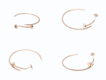 画像をギャラリービューアに読み込む, 極美品 CARTIER カルティエ ジュスト アン クル フープ イヤリング ラージ ピアス ゴールド ピンクゴールド ジュエリー 10.8g B8301211 中古 4b006667