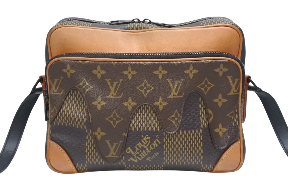 LOUIS VUITTON ルイヴィトン NIGO ナイルメッセンジャー PM ショルダーバッグ ダミエジャイアント N40359 ブラウン 良品 中古 4b006687