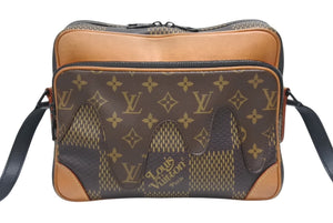 LOUIS VUITTON ルイヴィトン NIGO ナイルメッセンジャー PM ショルダーバッグ ダミエジャイアント N40359 ブラウン 良品 中古 4b006687