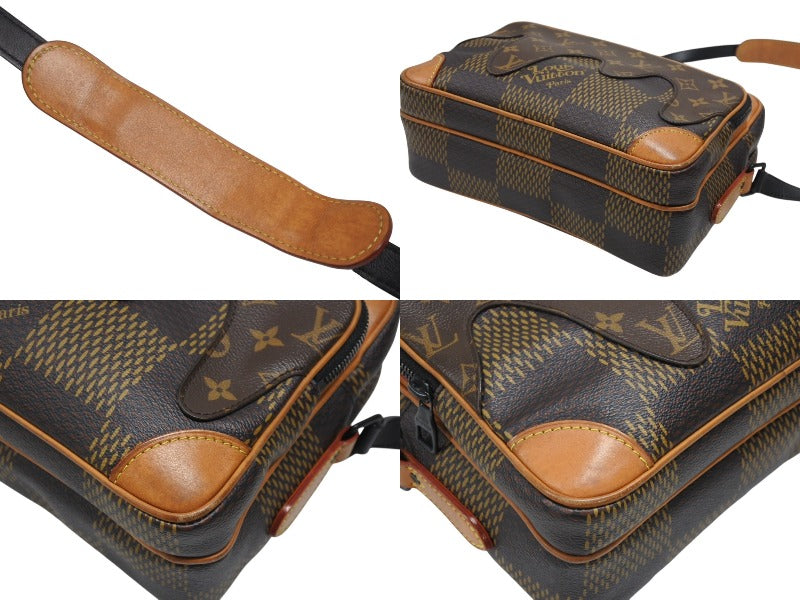 LOUIS VUITTON NIGO Nile Messenger PM Shoulder Bag Damier Giant N40359 Brown Good Used 4b006687