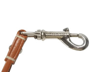 画像をギャラリービューアに読み込む, GOYARD ゴヤール リード ペット用品 ペットグッズ ブラウン PVC レザー ヘリンボーン シルバー金具 美品 中古 4b006692