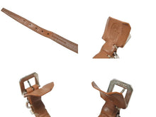 画像をギャラリービューアに読み込む, GOYARD ゴヤール 首輪 リード ペット用 ヘリンボーン ブラウン PVC レザー シルバー金具 良品 中古 4b006693