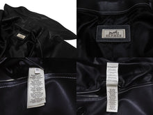 画像をギャラリービューアに読み込む, 新品同様 HERMES エルメス 新型 2024年 レザーコート ジャケット ブラック ブラウン カーフスキン サイズ50 中古 4b006695