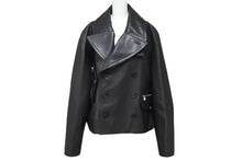 画像をギャラリービューアに読み込む, 新品同様 HERMES エルメス 新型 2024年 レザーコート ジャケット ブラック ブラウン カーフスキン サイズ50 中古 4b006695