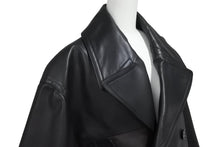 画像をギャラリービューアに読み込む, 新品同様 HERMES エルメス 新型 2024年 レザーコート ジャケット ブラック ブラウン カーフスキン サイズ50 中古 4b006695