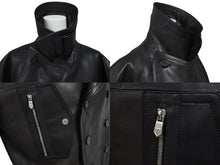 画像をギャラリービューアに読み込む, 新品同様 HERMES エルメス 新型 2024年 レザーコート ジャケット ブラック ブラウン カーフスキン サイズ50 中古 4b006695