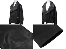 画像をギャラリービューアに読み込む, 新品同様 HERMES エルメス 新型 2024年 レザーコート ジャケット ブラック ブラウン カーフスキン サイズ50 中古 4b006695