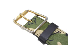 画像をギャラリービューアに読み込む, LOUIS VUITTON ルイヴィトン ベルト サンチュール モノグラモフラージュ 村上隆 サイズ90 M9646U ゴールド金具 美品 中古 4b006699