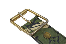 画像をギャラリービューアに読み込む, LOUIS VUITTON ルイヴィトン ベルト サンチュール モノグラモフラージュ 村上隆 サイズ95 M9646U ゴールド金具 美品 中古 4b006700