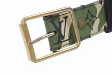 画像をギャラリービューアに読み込む, LOUIS VUITTON ルイヴィトン ベルト サンチュール モノグラモフラージュ 村上隆 サイズ95 M9646U ゴールド金具 美品 中古 4b006700