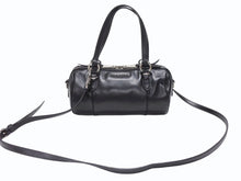 Load image into Gallery viewer, MIUMIU ミュウミュウ 2WAY ショルダーバッグ ハンドバッグ レザー ブラック シルバー金具 美品 中古 4b006708