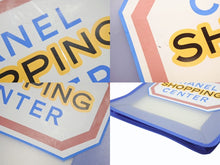 画像をギャラリービューアに読み込む, CHANEL シャネル トートバッグ ハンドバッグ ノベルティ ブルー クリア ロゴ プリント 美品 中古 4b006710