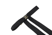 画像をギャラリービューアに読み込む, 新品未使用 CHANEL シャネル ヘアアクセサリー バレッタ ココマーク 25P刻印 AAA839 サテン シルク ブラック 中古 4b006711