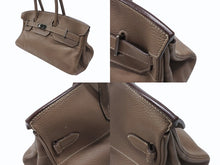 画像をギャラリービューアに読み込む, ゴルチェ期 HERMES エルメス ショルダーバーキン エトゥープトリヨンクレマンス ◻︎J刻 ルテニウム金具 美品 中古 4b006712