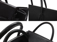 画像をギャラリービューアに読み込む, HERMES エルメス ハンドバッグ バーキン オータクロア45 アルデンヌ ブラック ブロンズ金具 ○S刻印 美品 中古 4b006713