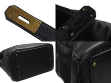 画像をギャラリービューアに読み込む, HERMES エルメス ハンドバッグ バーキン オータクロア45 アルデンヌ ブラック ブロンズ金具 ○S刻印 美品 中古 4b006713