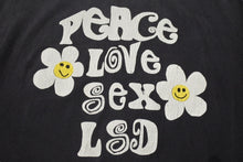 画像をギャラリービューアに読み込む, READY MADE レディメイド PEACE ピース 両面プリント ダメージ加工 半袖Tシャツ RE-CO-BK-00-00-280 ブラック サイズXXL 美品 中古 4b006720
