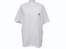 画像をギャラリービューアに読み込む, Ami Paris アミ パリス ロゴ 半袖Tシャツ ホワイト ハート刺繍 コットン 美品 中古 4b006726