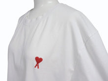 画像をギャラリービューアに読み込む, Ami Paris アミ パリス ロゴ 半袖Tシャツ ホワイト ハート刺繍 コットン 美品 中古 4b006726