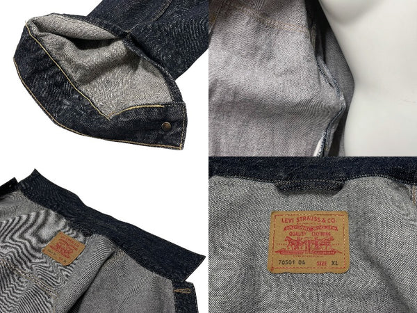 極美品 Levi's リーバイス デニム ジャケット ユーロリーバイス 大戦モデル 1st 70501 04 インディゴネイビー サイズXL 中古 4b006730