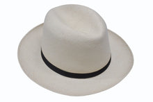 画像をギャラリービューアに読み込む, KIJIMA TAKAYUKI キジマタカユキ ハット S-181202 ホワイト ブラック シルク レザー Panama hat plant サイズ2 美品 中古 4b006739
