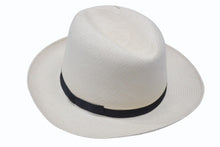 画像をギャラリービューアに読み込む, KIJIMA TAKAYUKI キジマタカユキ ハット S-181202 ホワイト ブラック シルク レザー Panama hat plant サイズ2 美品 中古 4b006739