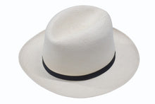 画像をギャラリービューアに読み込む, KIJIMA TAKAYUKI キジマタカユキ ハット S-181202 ホワイト ブラック シルク レザー Panama hat plant サイズ2 美品 中古 4b006739