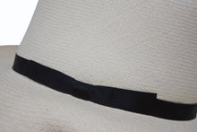 画像をギャラリービューアに読み込む, KIJIMA TAKAYUKI キジマタカユキ ハット S-181202 ホワイト ブラック シルク レザー Panama hat plant サイズ2 美品 中古 4b006739