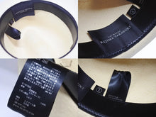 画像をギャラリービューアに読み込む, KIJIMA TAKAYUKI キジマタカユキ ハット S-181202 ホワイト ブラック シルク レザー Panama hat plant サイズ2 美品 中古 4b006739