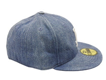 画像をギャラリービューアに読み込む, NEW ERA ニューエラ LA ロサンゼルスドジャース キャップ 帽子 デニム ポリエステル ブルー サイズ7 3/8 (58.7cm) 美品 中古 4b006740