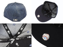 画像をギャラリービューアに読み込む, NEW ERA ニューエラ LA ロサンゼルスドジャース キャップ 帽子 デニム ポリエステル ブルー サイズ7 3/8 (58.7cm) 美品 中古 4b006740