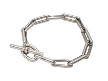 画像をギャラリービューアに読み込む, HERMES Salambo エルメス ブレスレット サランボ 11コマ シルバー SV925 49.4g 美品 中古 4b006744