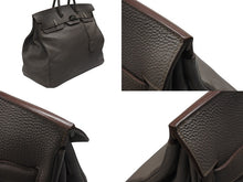 画像をギャラリービューアに読み込む, 極美品 HERMES エルメス ハンドバッグ オータクロア50 グレー系 トリヨンクレマンス シルバー金具 □O刻印 中古 4b006755